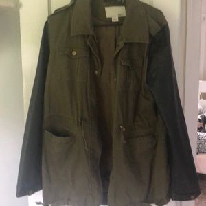 Bar lll Parka with leather sleeves